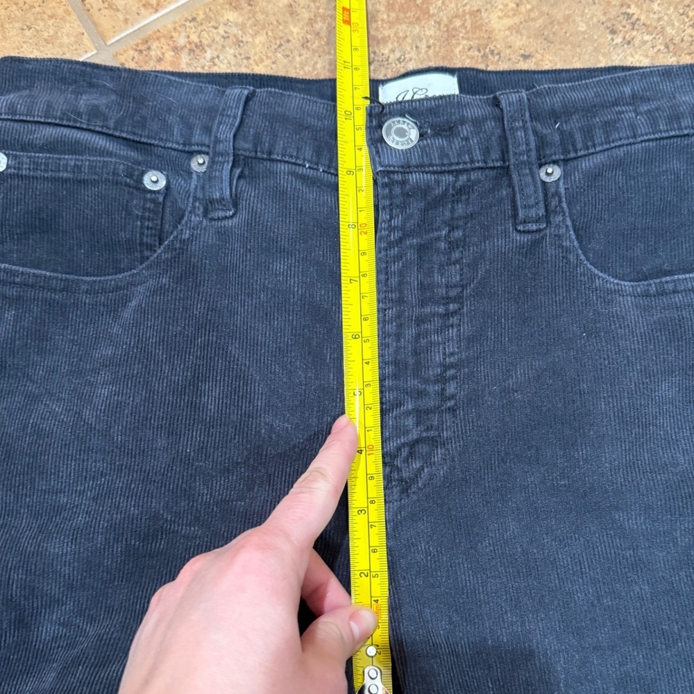 J.Crew Womens VTG Slim Straight Corduroy Pants Sz 28 Black Classic Staple - Picture 5 of 10